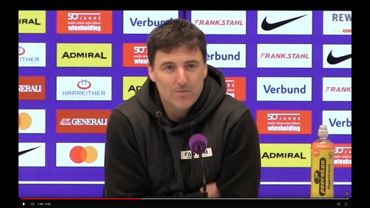 SCR Altach-Trainer Joachim Standfest - die Pressekonferenz nach der Niederlage gegen FK Austria Wien