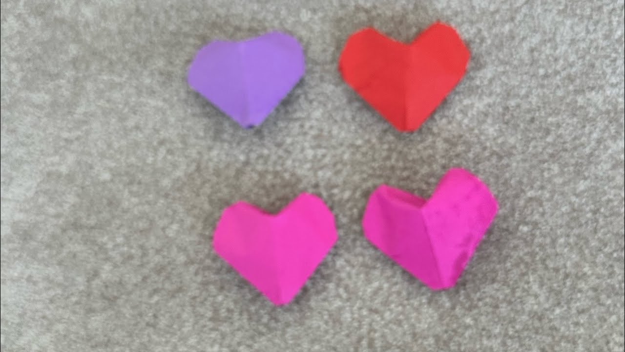 Heres how to make an easy origami little inflatable heart ❤️ in 2 min for beginners #diy #papercraft