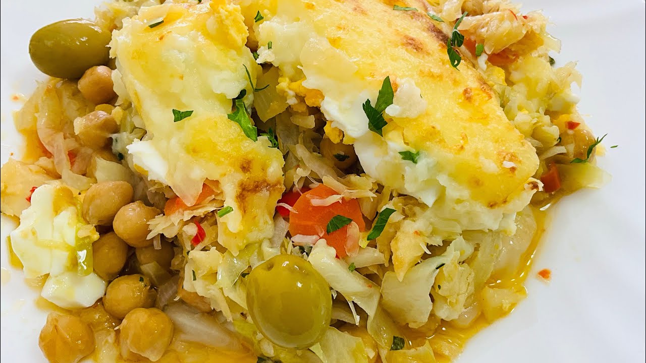Bacalhau no Forno com Legumes e Puré de Batata ….uma Especialidade