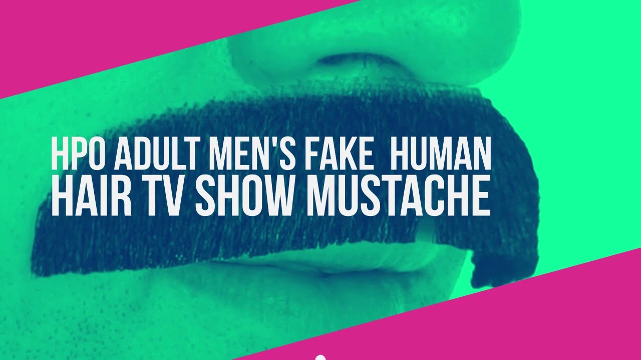 Men's Fake Human Hair  Mustache | HPO #mustache #cosplay #halloween