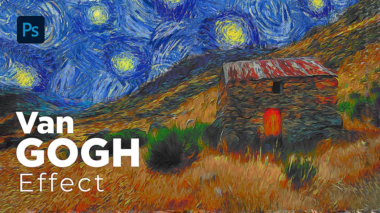 Van Gogh effect Adobe Photoshop tutorial 👨‍🎨 | Painting effect | Van Gogh style | Station X04
