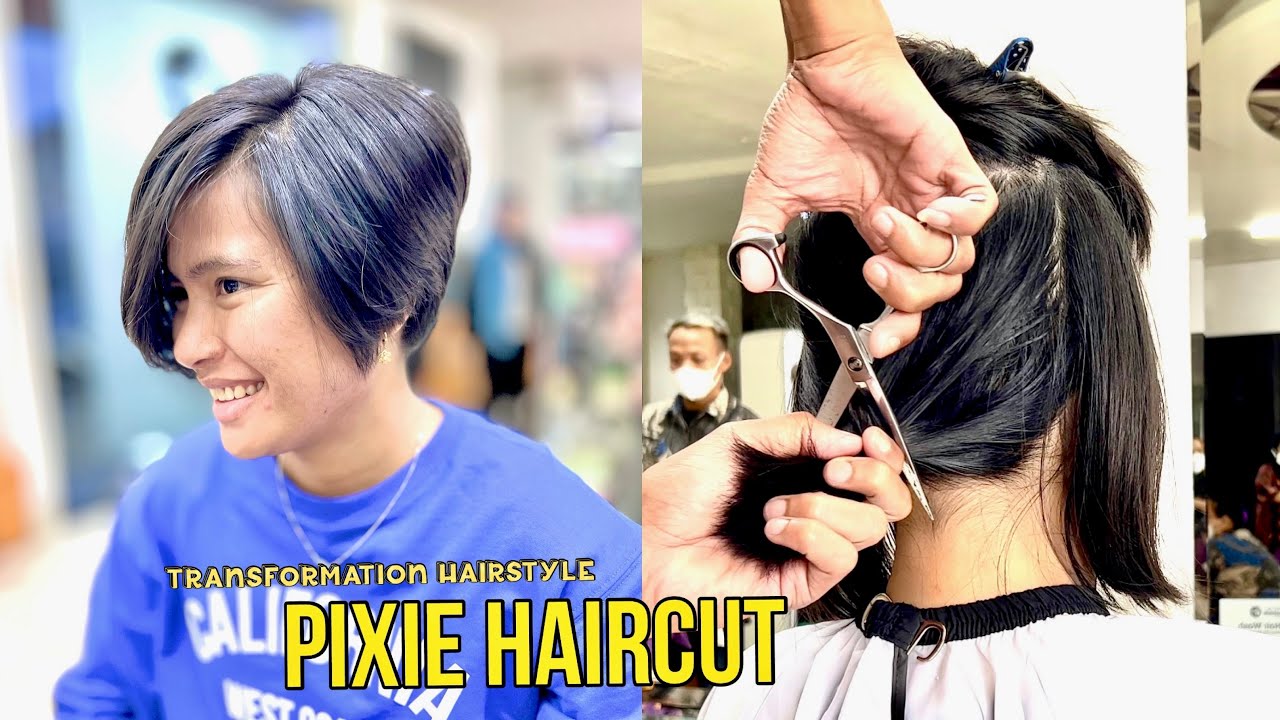 PIXIE HAIRCUT | Hair Transformation | Potong rambut Pixie | DIY | ASMR | Update | hairstyle