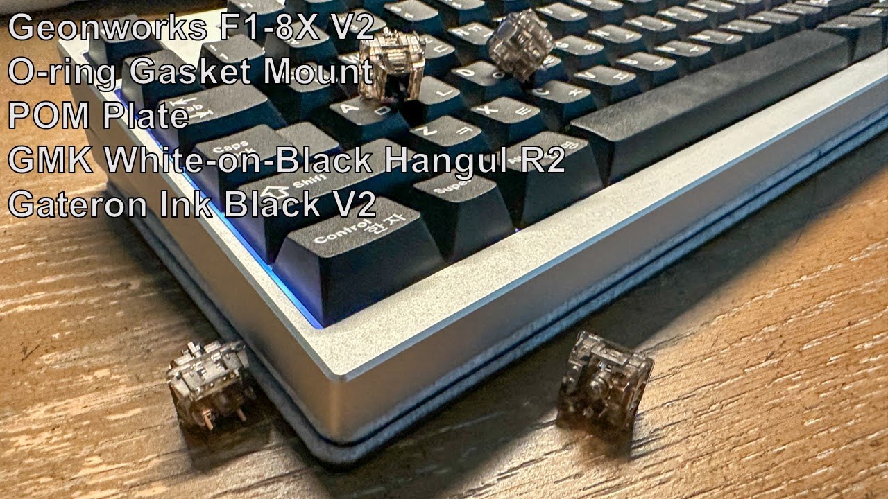 Geonworks F1-8X V2 | POM Plate | Gateron Ink Black V2 | Sound Test & Keyboard Hobby Reflections