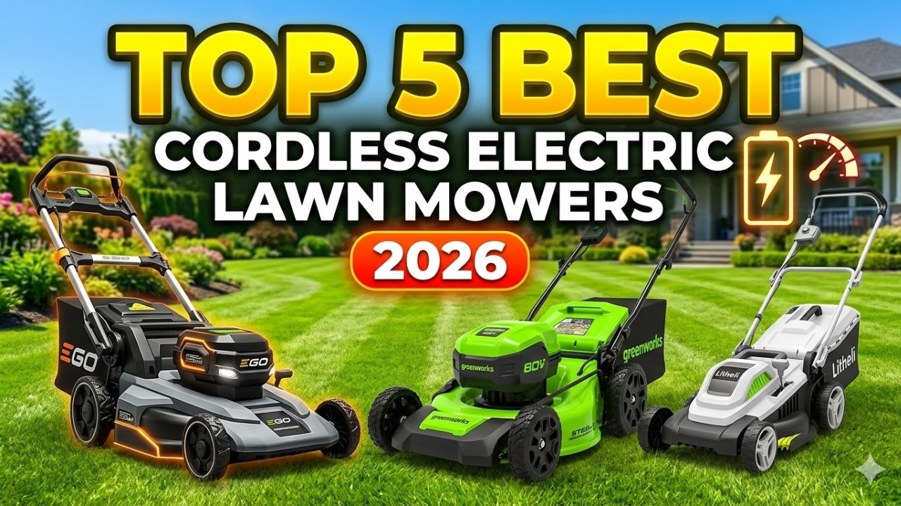 Top 5 Best Cordless Electric Lawn Mowers 2026 – Self-Propelled & Battery Powered Picks
