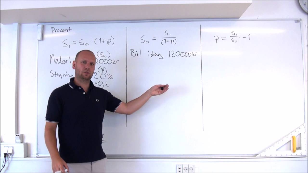 Procent - Eksempler på ny formel - Matematik FED
