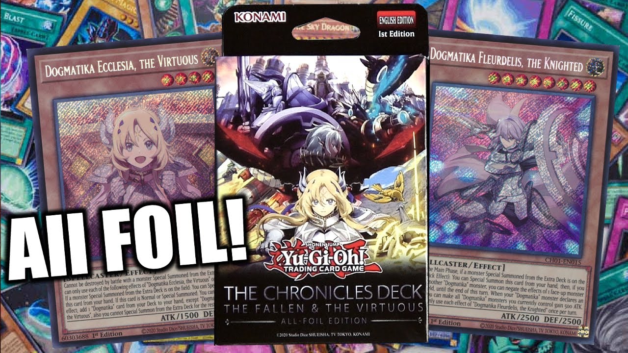 Yu-Gi-Oh! THE CHRONICLES DECKE: The Fallen & The Virtuous All-Foil Edition Opening! Стоит ли оно ...