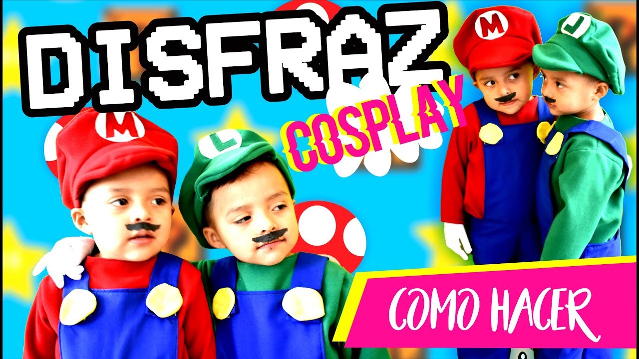 TUTORIAL DISFRAZ DE LUIGI O MARIO  (SUPER MARIO  BROS COSPLAY