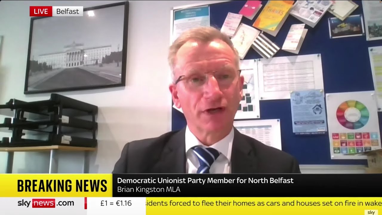 Belfast DUP Brian Kingston Depressed over Protests