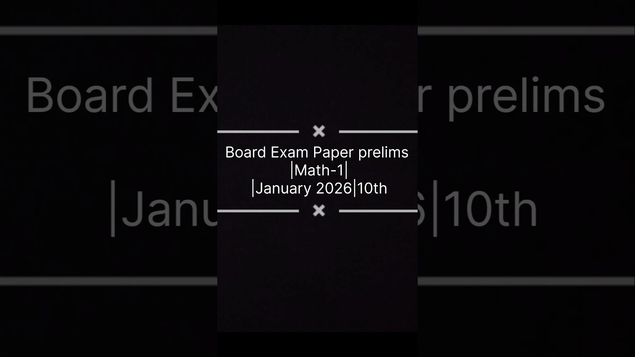 MATH-1 Paper LEAKED? 📑