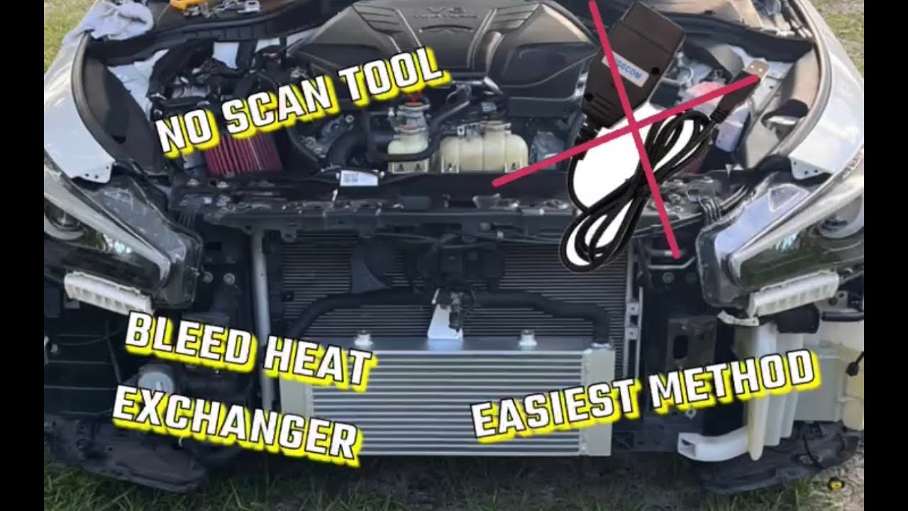 Bleed your Q50 (vr30) Heat Exchanger with no Diag Tool! Easiest Method!!!