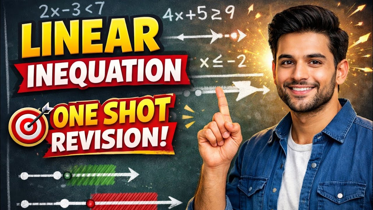 Last minute revision - Linear inequations in one variable 