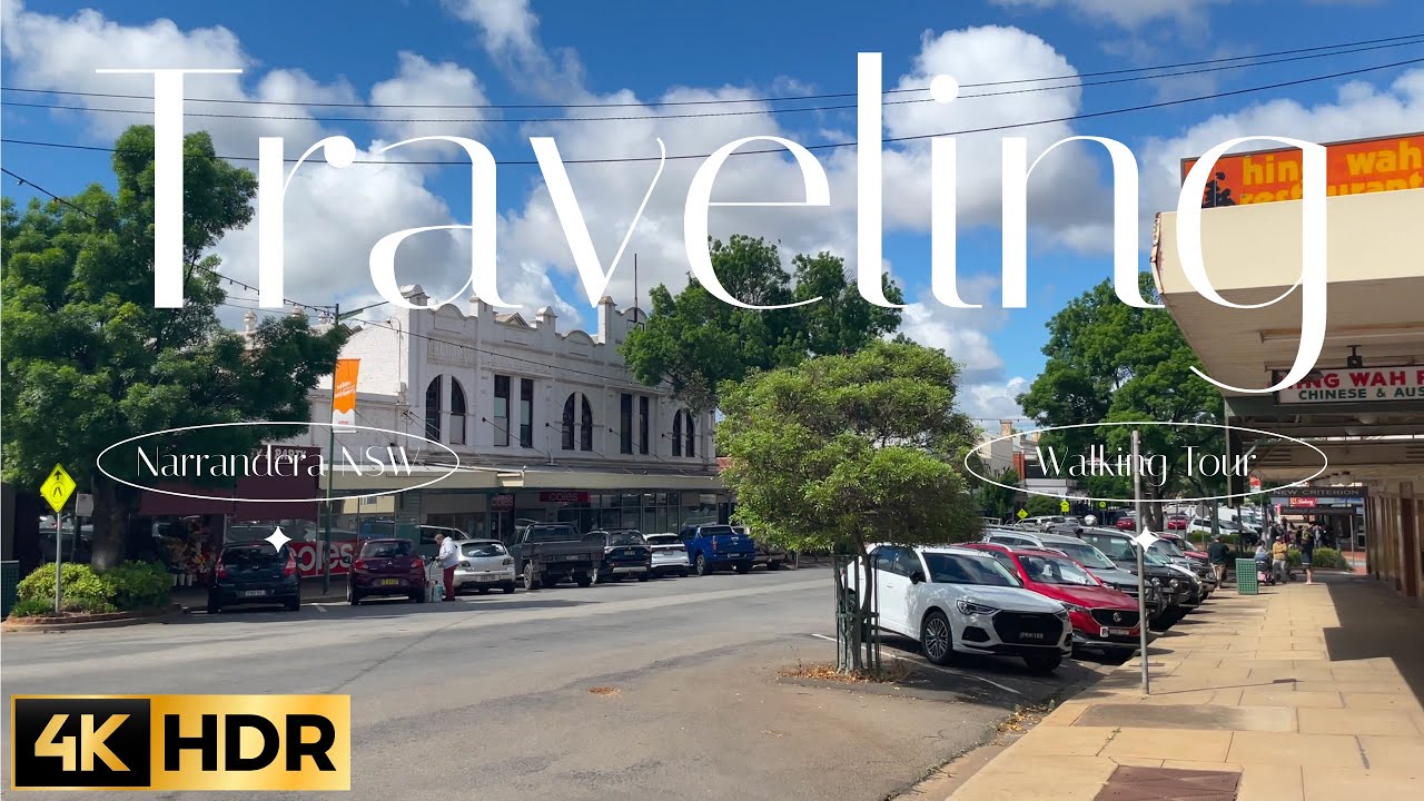 Narrandera NSW Australia Walking Tour   4K