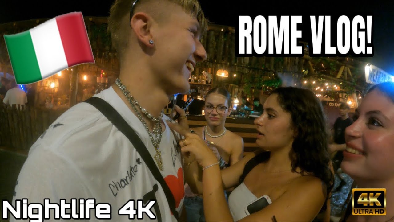 🇮🇹ROME NIGHTLIFE VLOG - ATTRACTIONS, EXPLORING 2025 4K ITALY