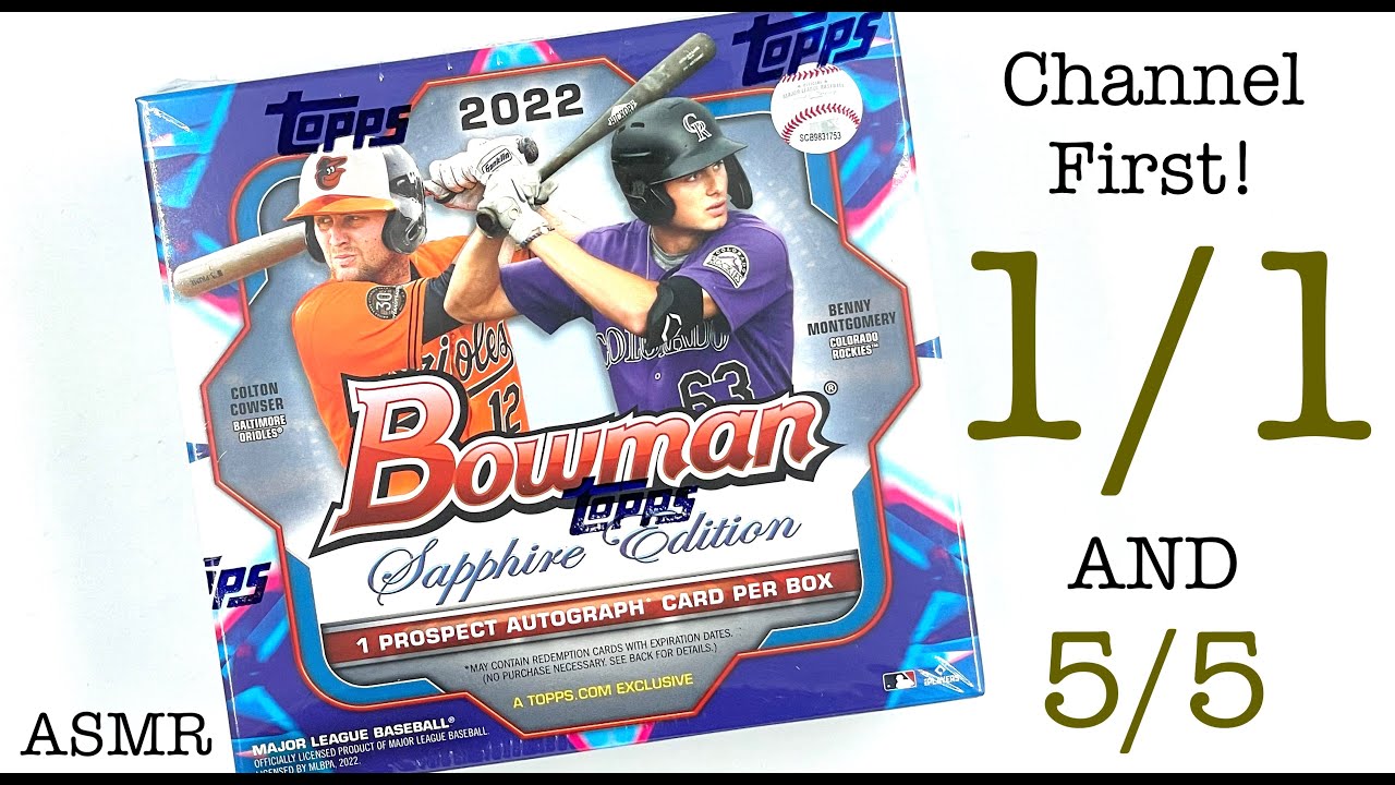 2022 Topps Bowman Sapphire Baseball Cards ASMR Opening