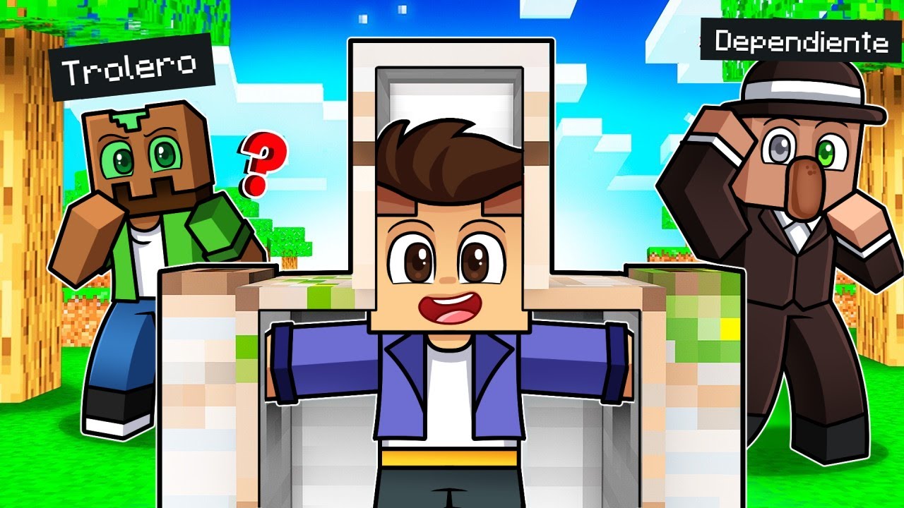Me Escondí En MOBS Para TROLLEAR a MIS AMIGOS en Minecraft!