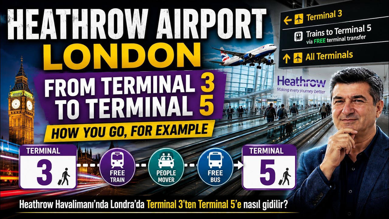 Heathrow Airport from Terminal 3 to Terminal 5,  Heathrow vom Terminal 3 zum Terminal 5?