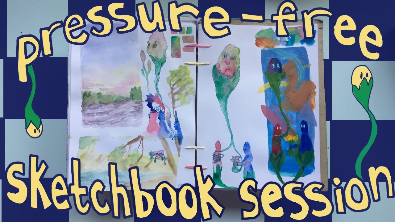 Trying to Let go of Self-Imposed Art Pressure + Mini Sketchbook Tour