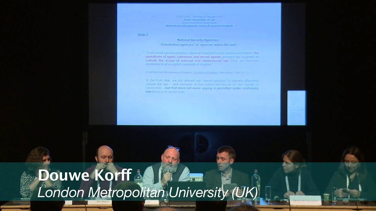 CPDP 2016: Boundaries of law: Global perspectives on transparency, accountability & oversight ...