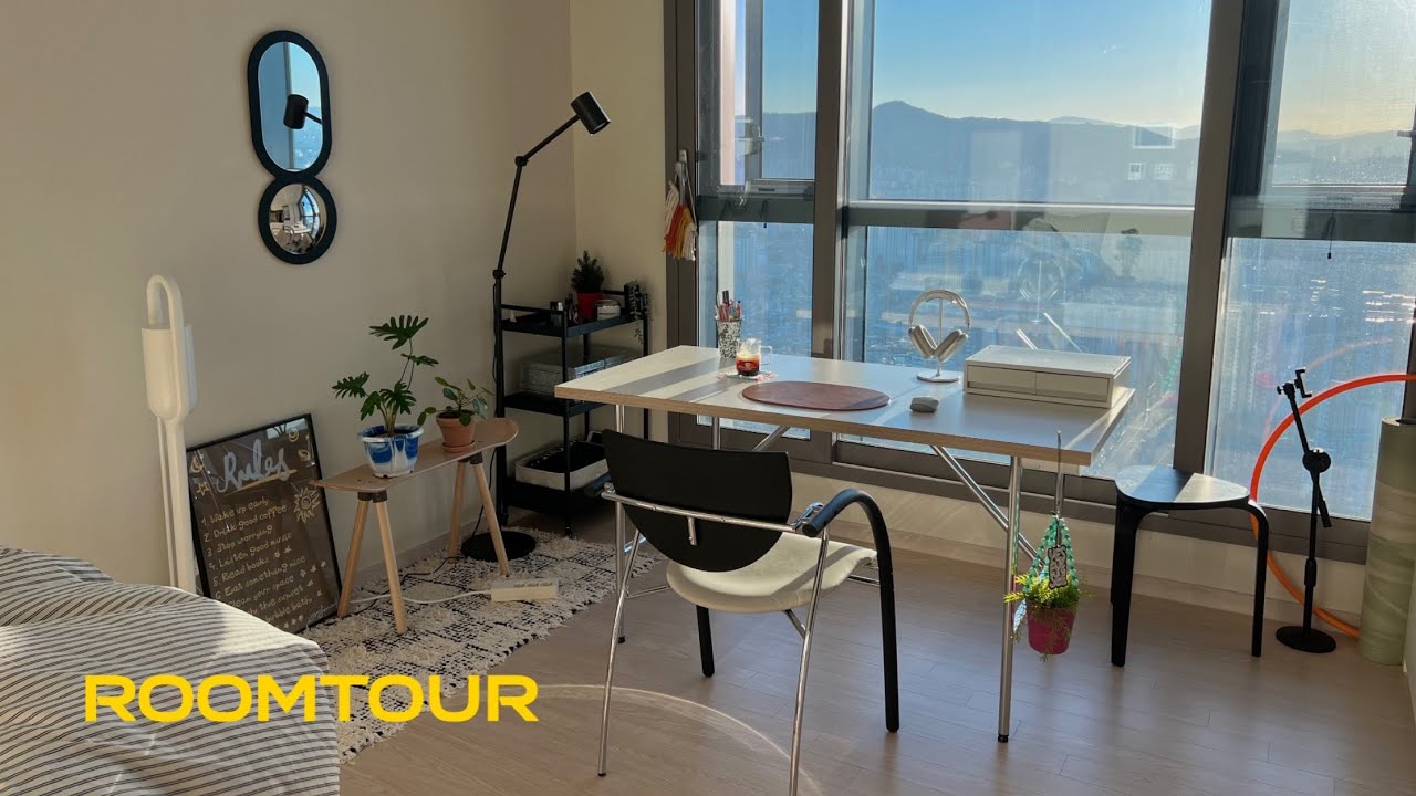 🏠Roomtour 룸투어! 7평 원룸 오피스텔의 모든 것. 자취인생템만 N개.. | 원룸 옷 수납방법. 공간활용 꿀팁. 빈티지 인테리어. 미니멀..(?)인테리어