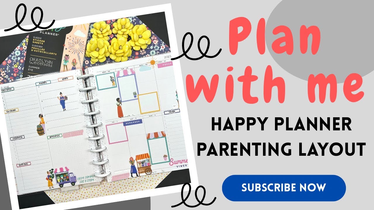 Quick plan with me in my classic Happy Planner parenting layout