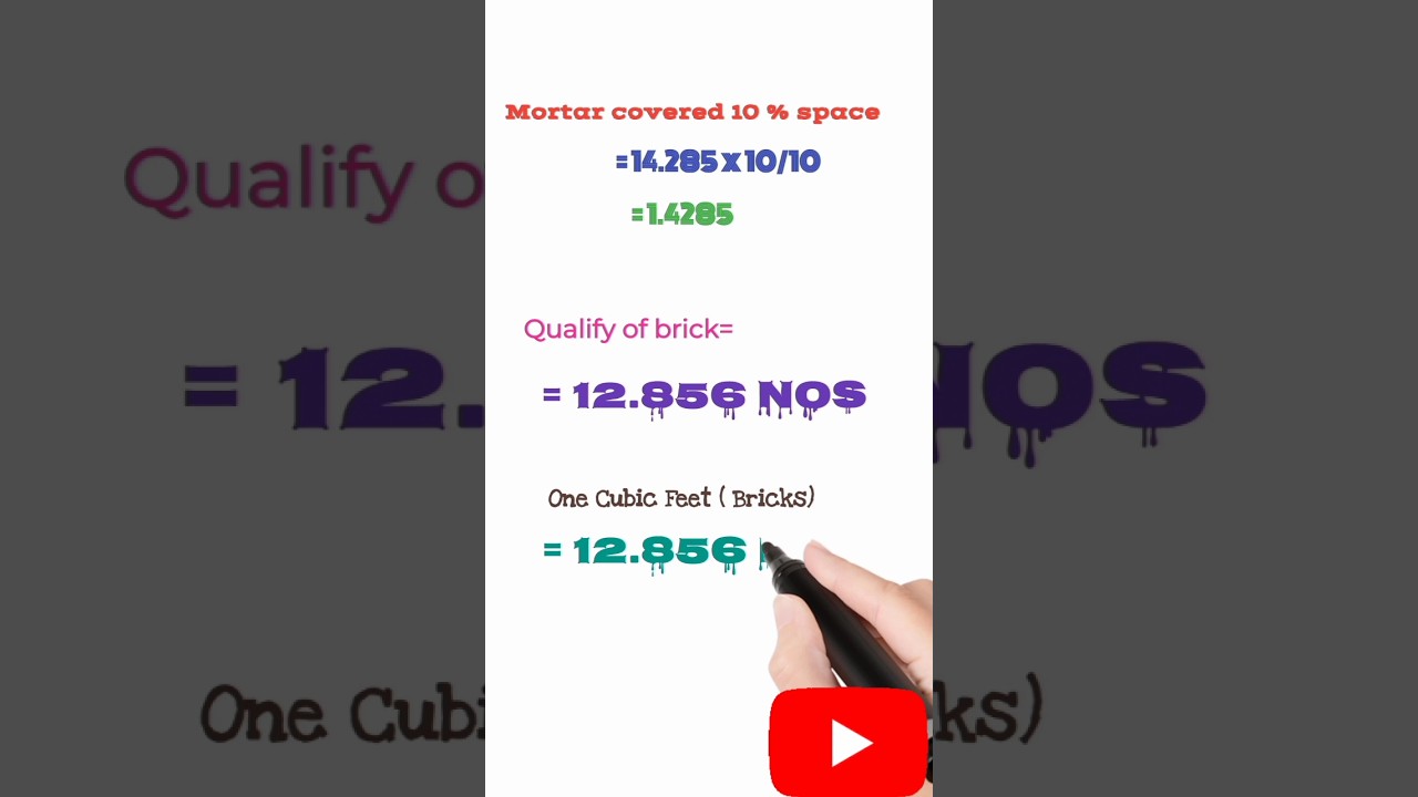 How many Bricks in 1 Cubic Feet | construction site 🏗️🏗️