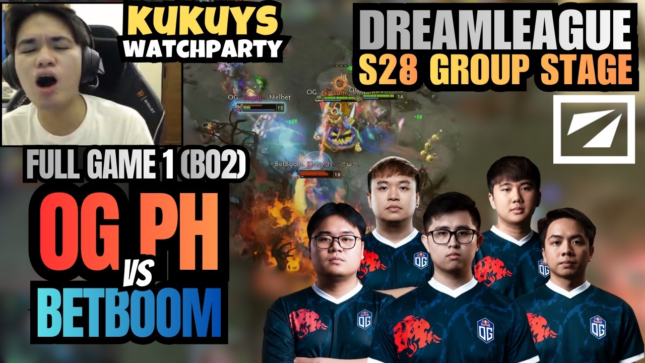 FULL GAME 1 | OG vs BETBOOM | KUKUYS WATCHPARTY | Dreamleague S28 Group stage