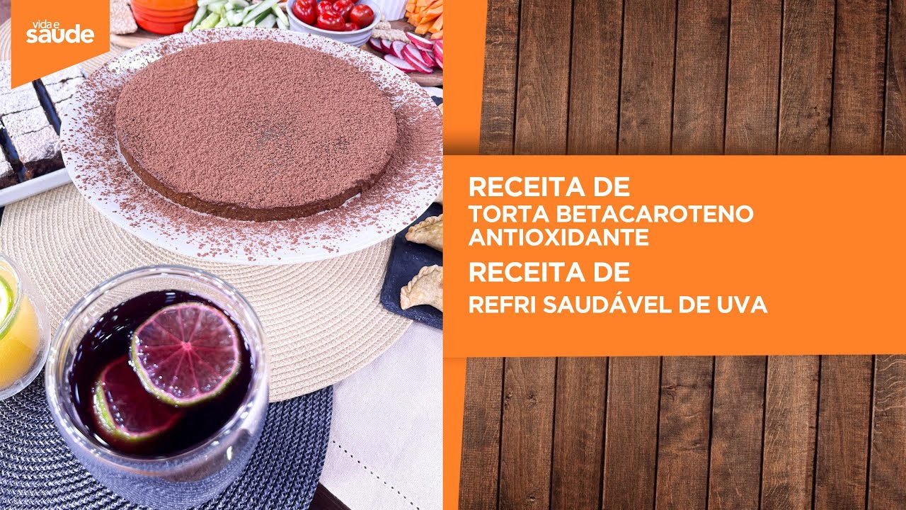 Terça na Cozinha: Menu festivo - Torta betacaroteno antioxidante e Refri saudável de uva (05/03/24)