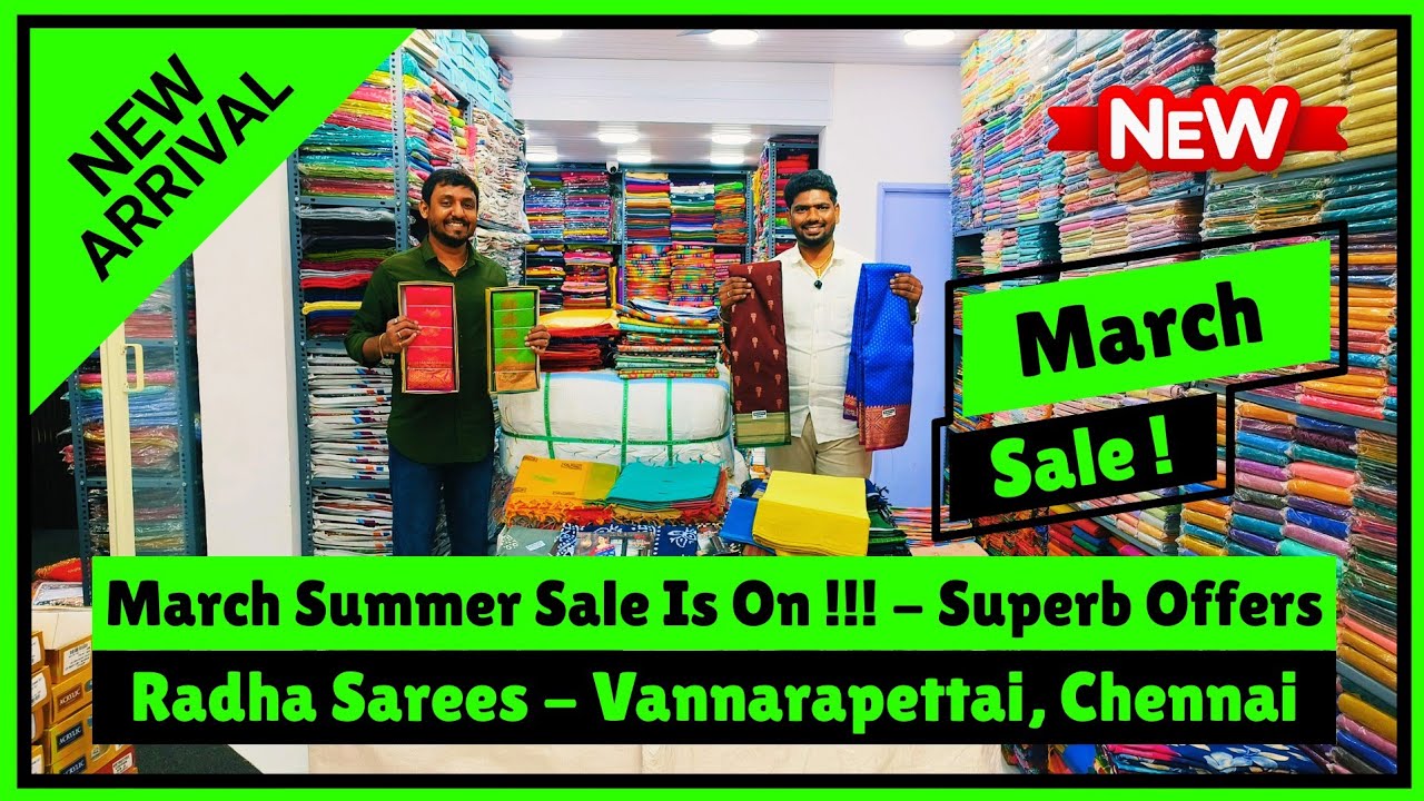 💥 Best Saree Shop In Chennai 💥 Radha Sarees Vannarapettai Best Wholesale Saree Shop | Vijay Balaji