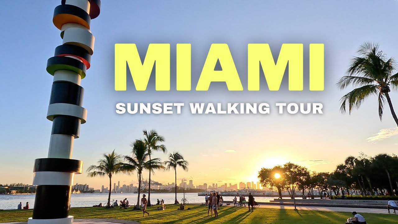 South Pointe Park Sunset 4K Walking Tour | Miami's Hidden Gem