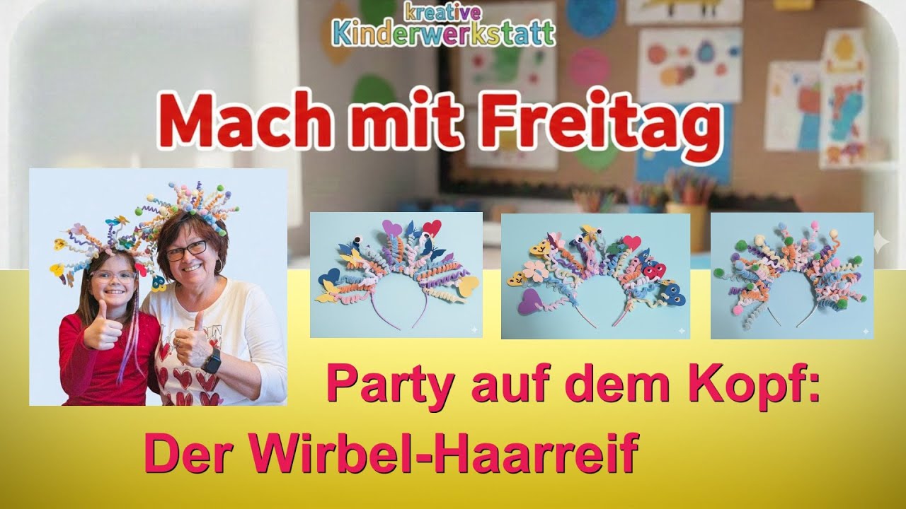 Ein kunterbuntes Haarband für groß und klein / RuthvonG #MachmitFreitag #bastelanleitung