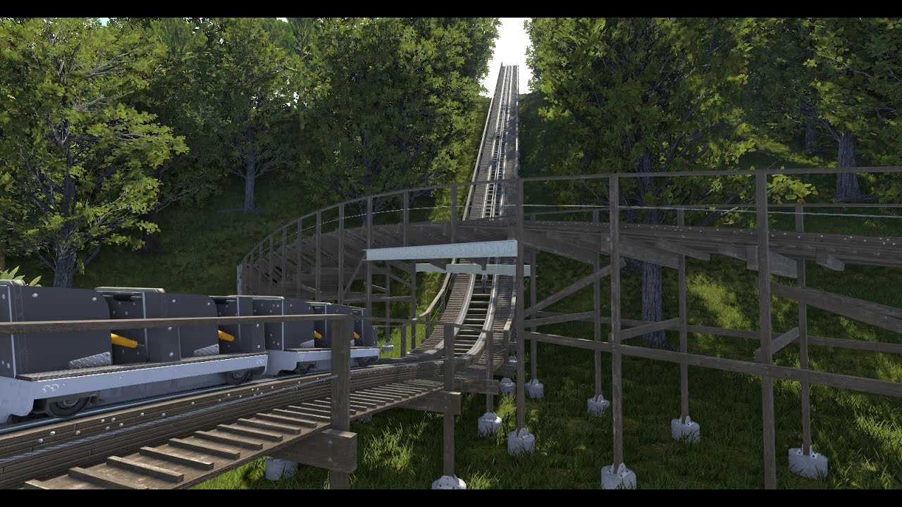 Woodland Run, a terrain out-and-back wooden coaster [No Limits 2]
