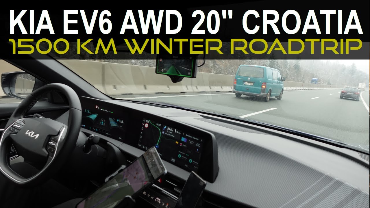 Kia EV6 OBD2 projection | Croatia in the winter | 1500km roadtrip