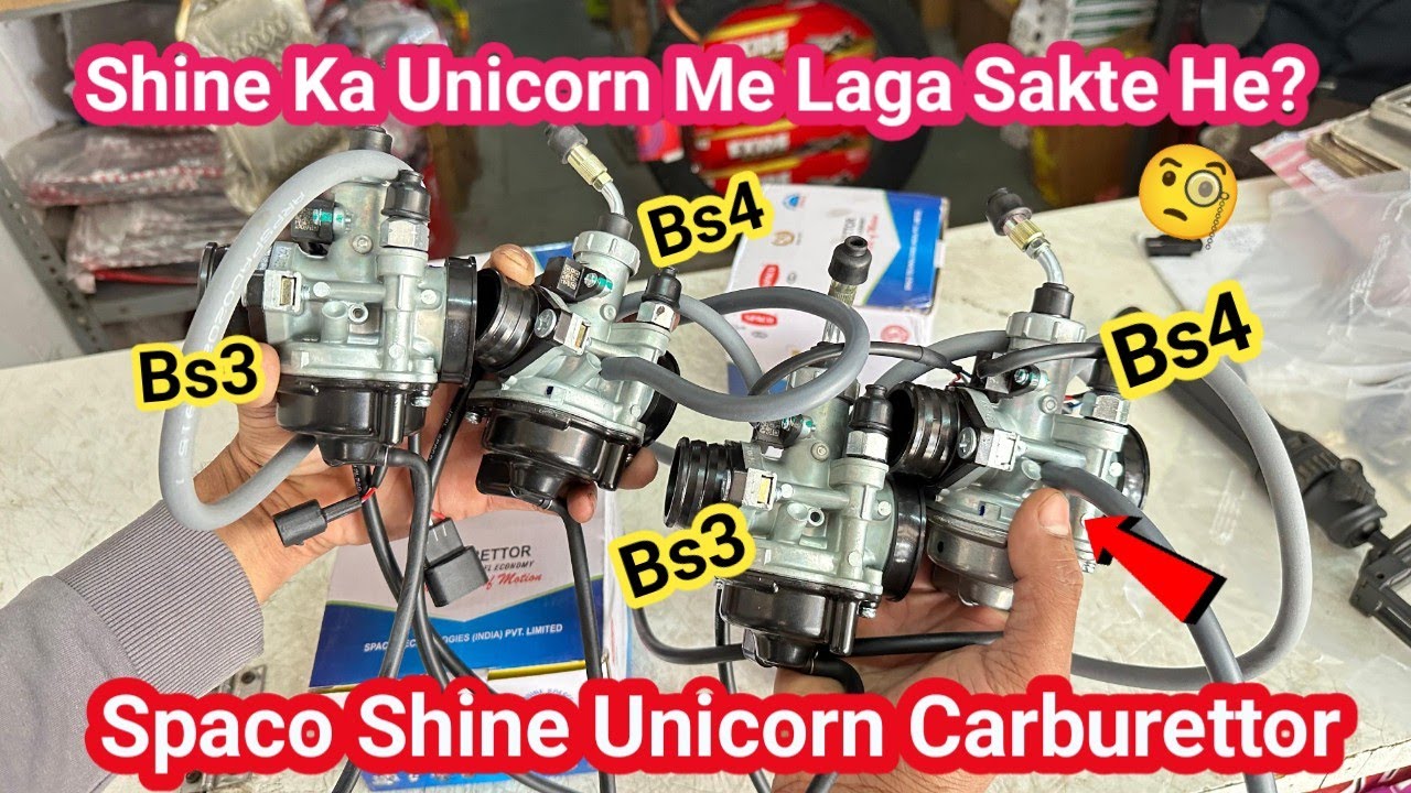 Honda Shine Unicorn Carburetor Bs3 and Bs4 🏍️🤑|  Spaco Carburetor Unboxing With Price 