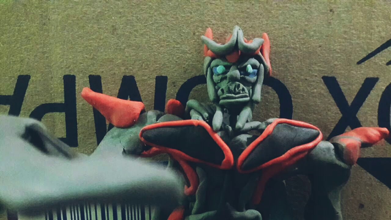 optimus prime vs sentinel prime stop motion de plastilina