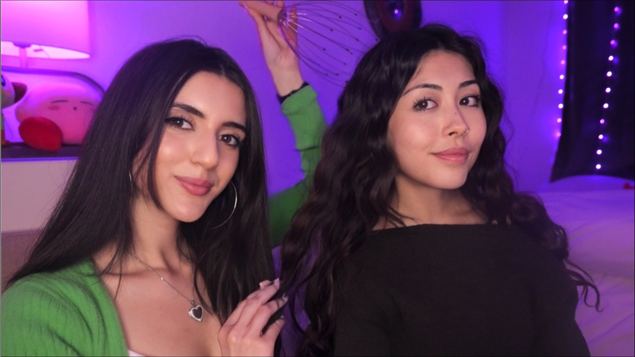 Real Person Hair Play, Face Brushing & Tracing ft. @AngelicLofiASMR 😍 ~ ASMR Personal Attention