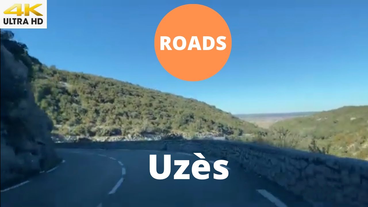 Uzès landscape 4K - scenic drive - Gard, France 🇫🇷
