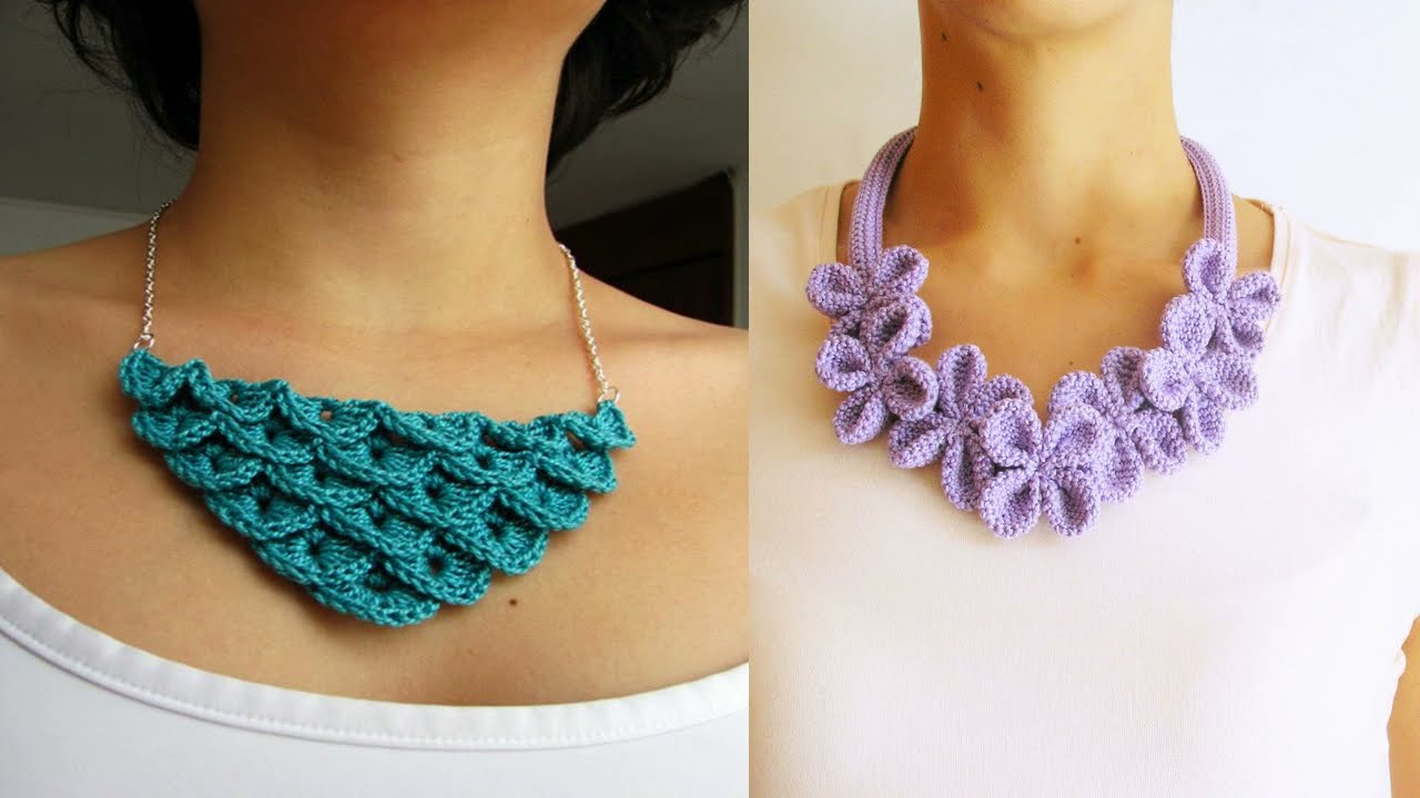 COLLARES TEJIDOS MODELOS NUEVOS EN GANCHILLO