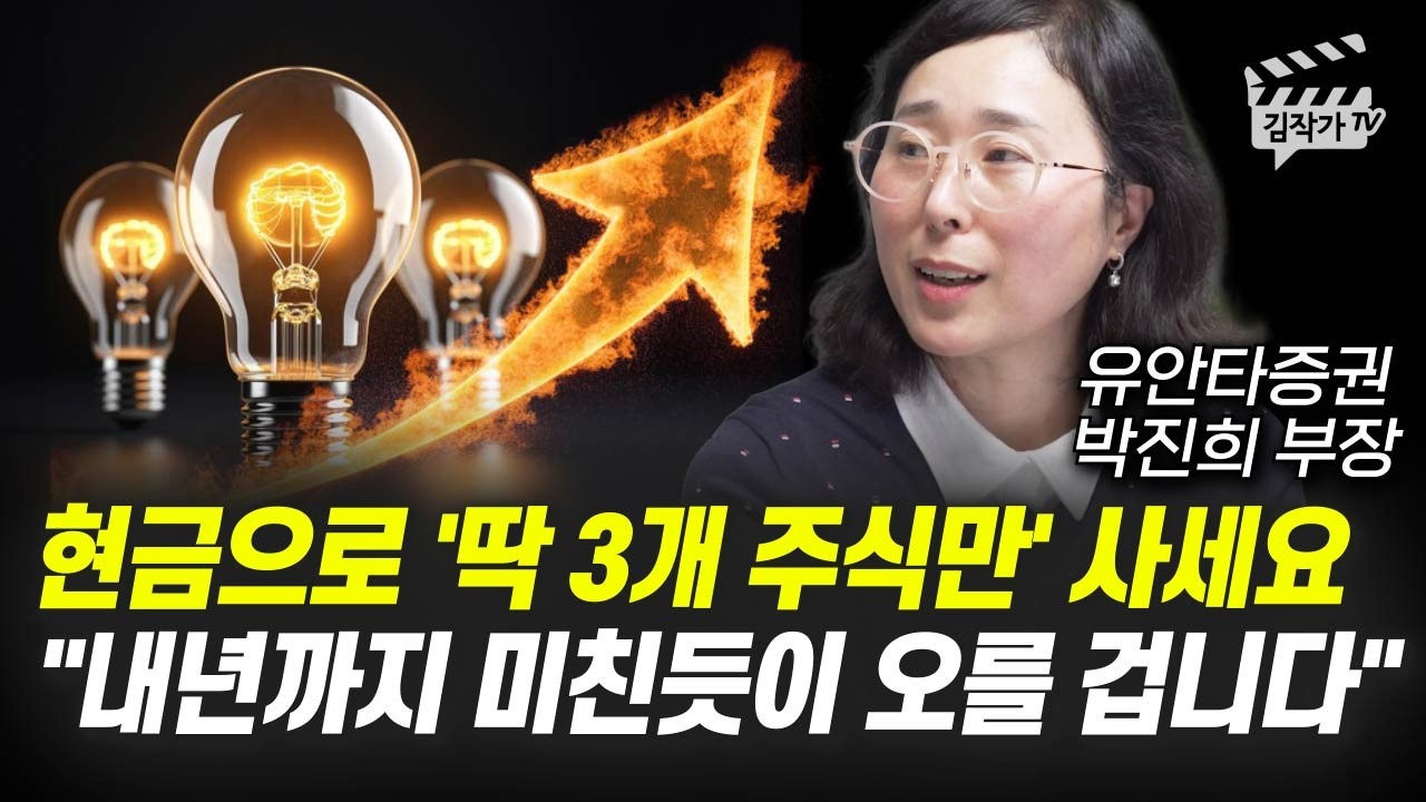 현금으로 '딱 3개 주식만' 사세요, 내년까지 미친듯이 오를 겁니다 (박진희 부장)