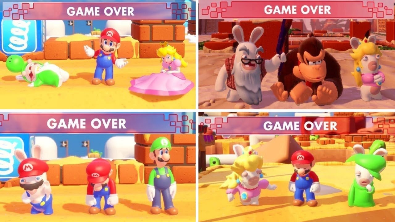 Mario + Rabbids Kingdom Battle - All Character Game Over Animations