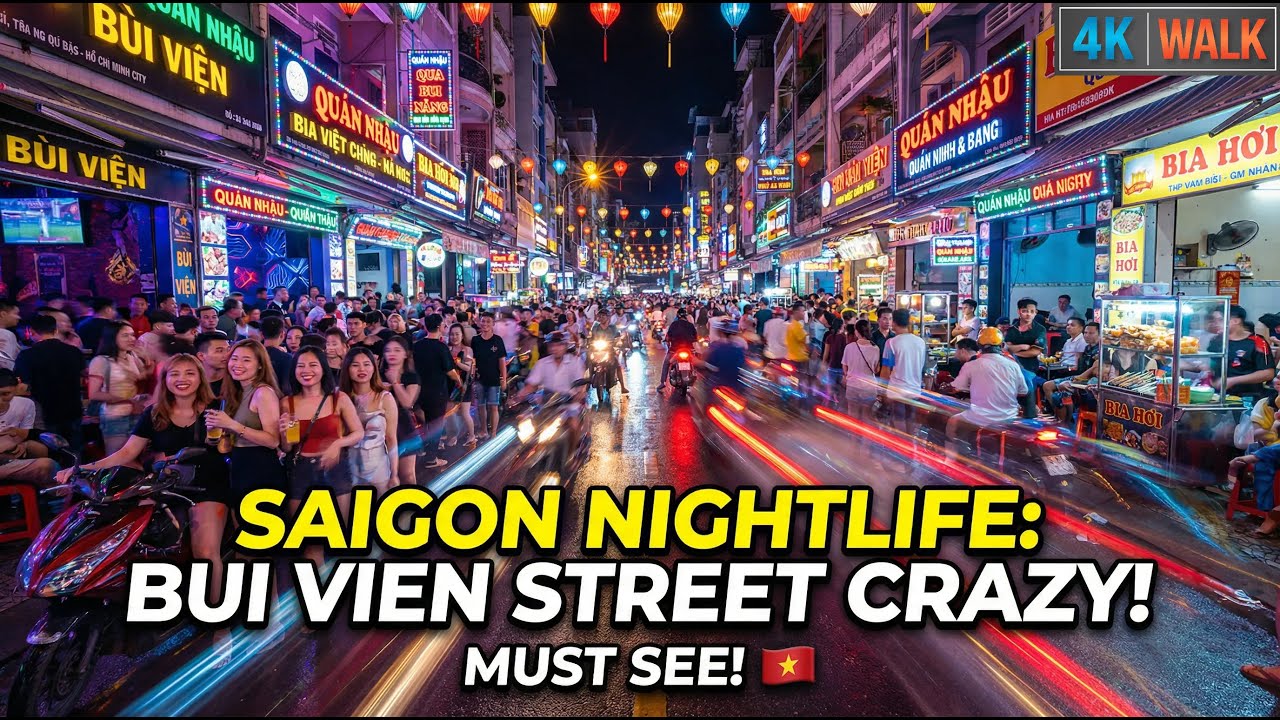 Vietnam 2026🇻🇳Saigon&rsquo;s Wildest Night 2026 🔥 Bui Vien Walking Street | 4K Walk ASMR