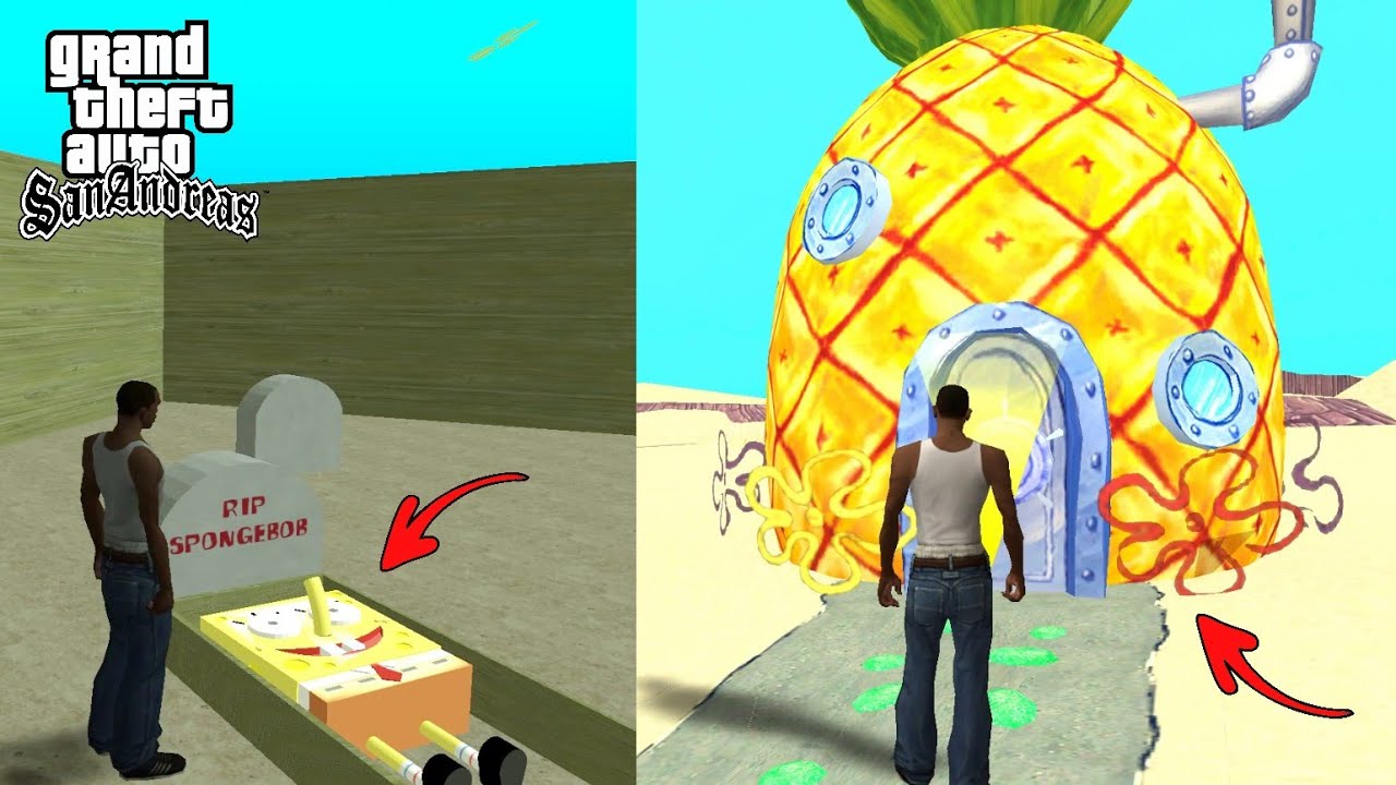 Exploring Bikini Bottom in GTA San Andreas! (Secret Location)
