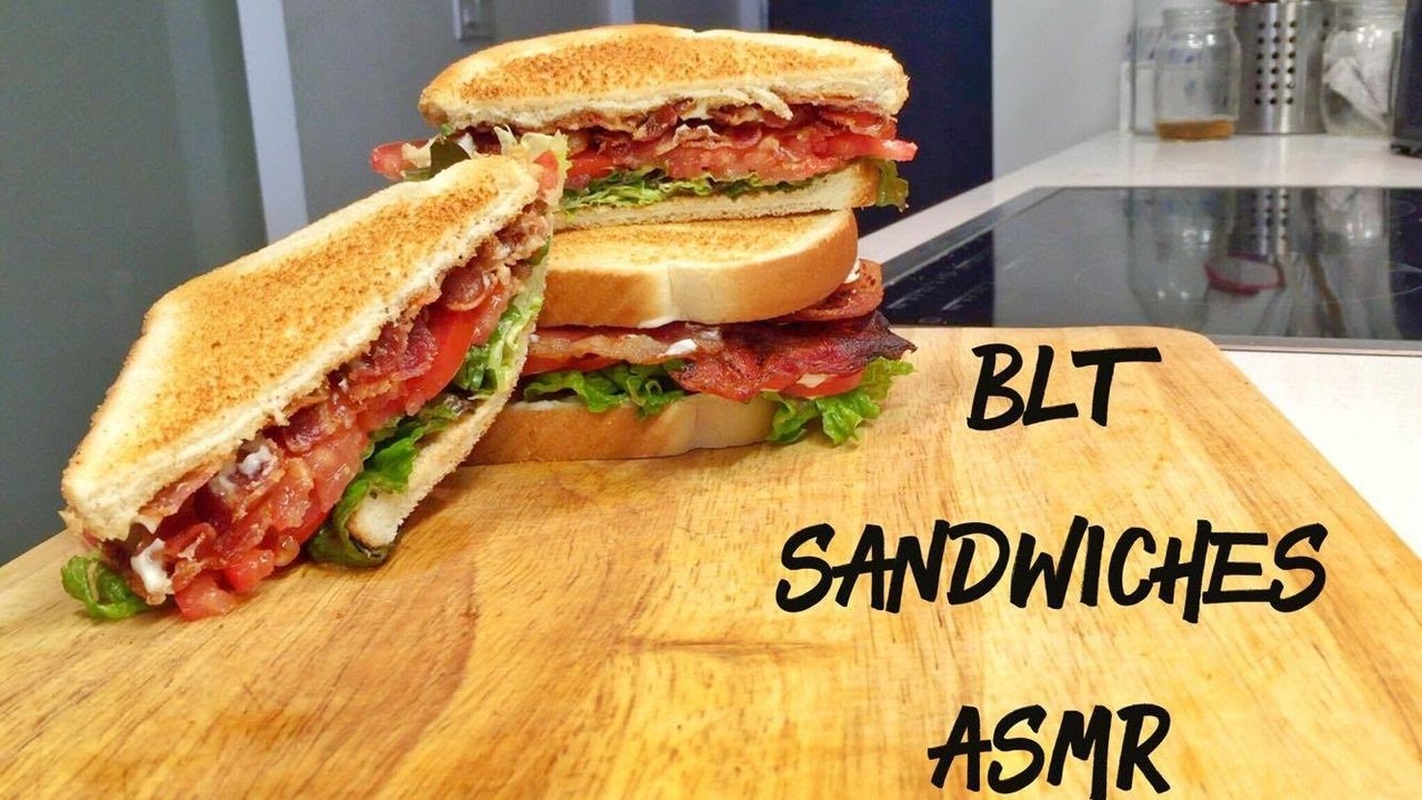 ASMR BLT SANDWICHES (MAKING AND EATING)