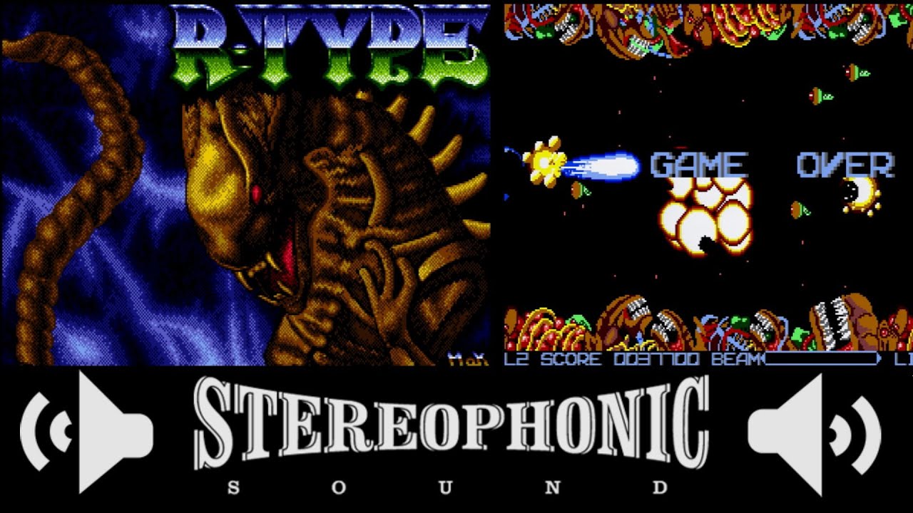 R-Type - [Atari ST] Gameplay showing stage 1 and part of stage 2 + stereo sound (1988)