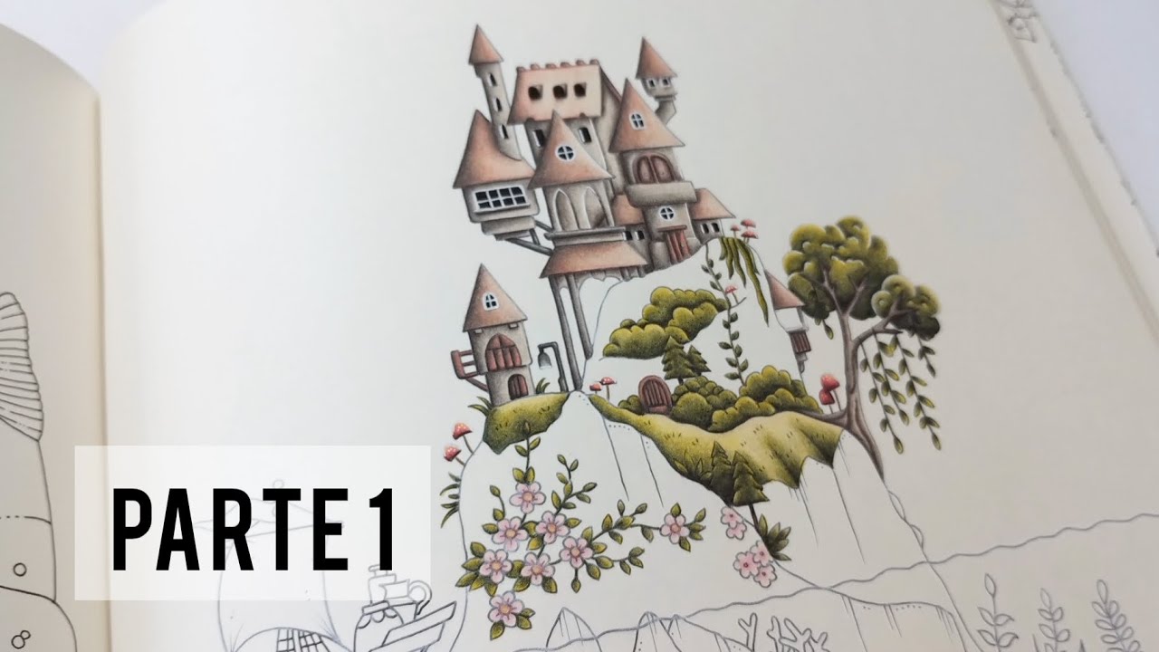 Colorindo ilha 🏝️ Worlds of Wonder Johanna Basford - Parte 1