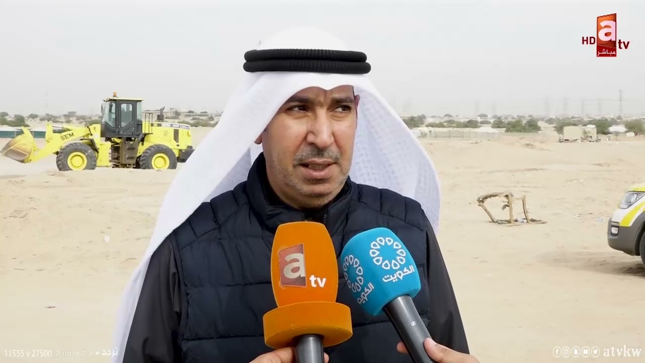 بلدية الكويت تزيل المخيمات الربيعية المخالفة على الدائري السابع .. و atv يواكب