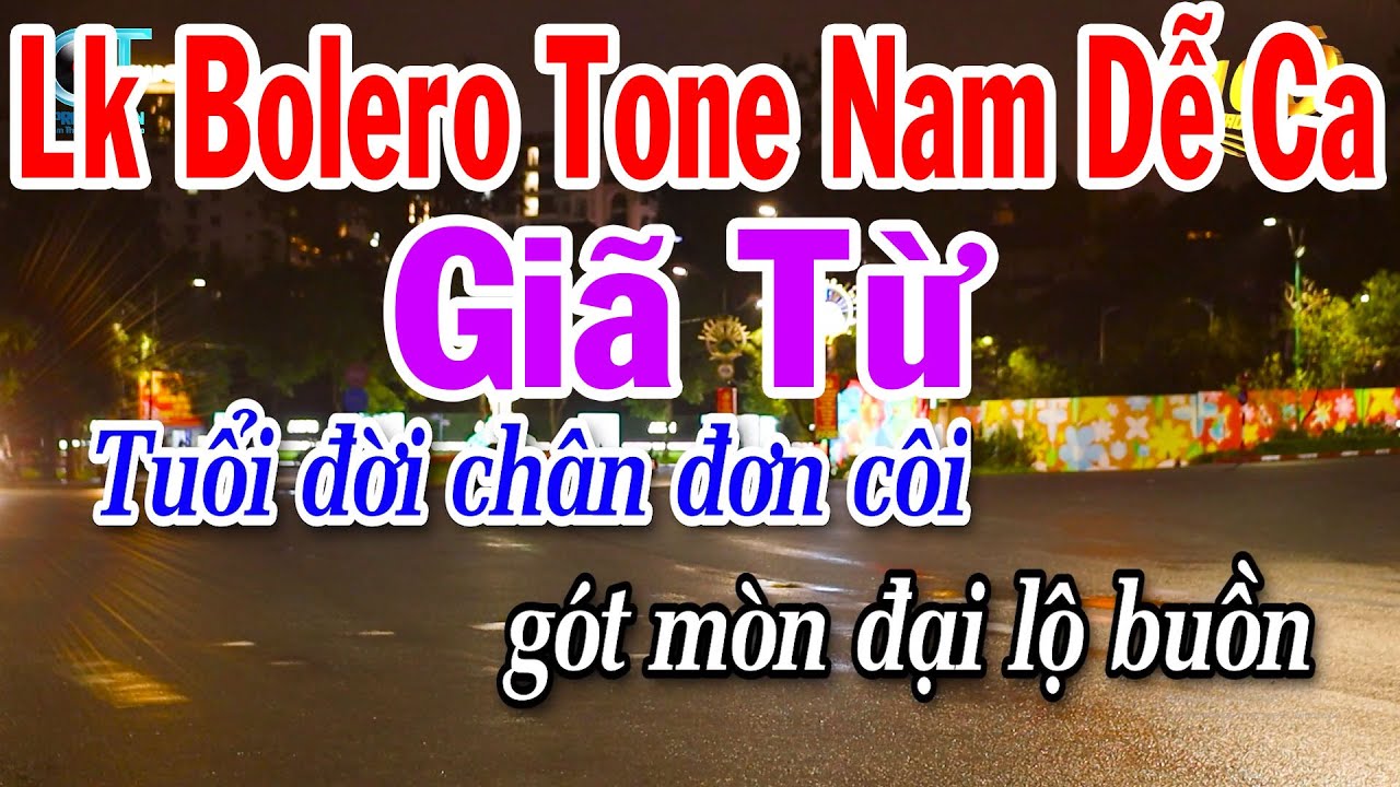 Karaoke Liên Khúc Bolero Tone Nam Dễ Ca - Giã Từ - Sông Quê