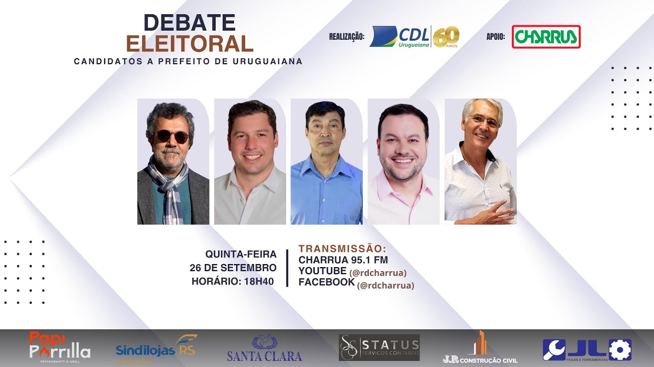 DEBATE ELEITORAL 2024 - CANDIDATOS A PREFEITO DE URUGUAIANA