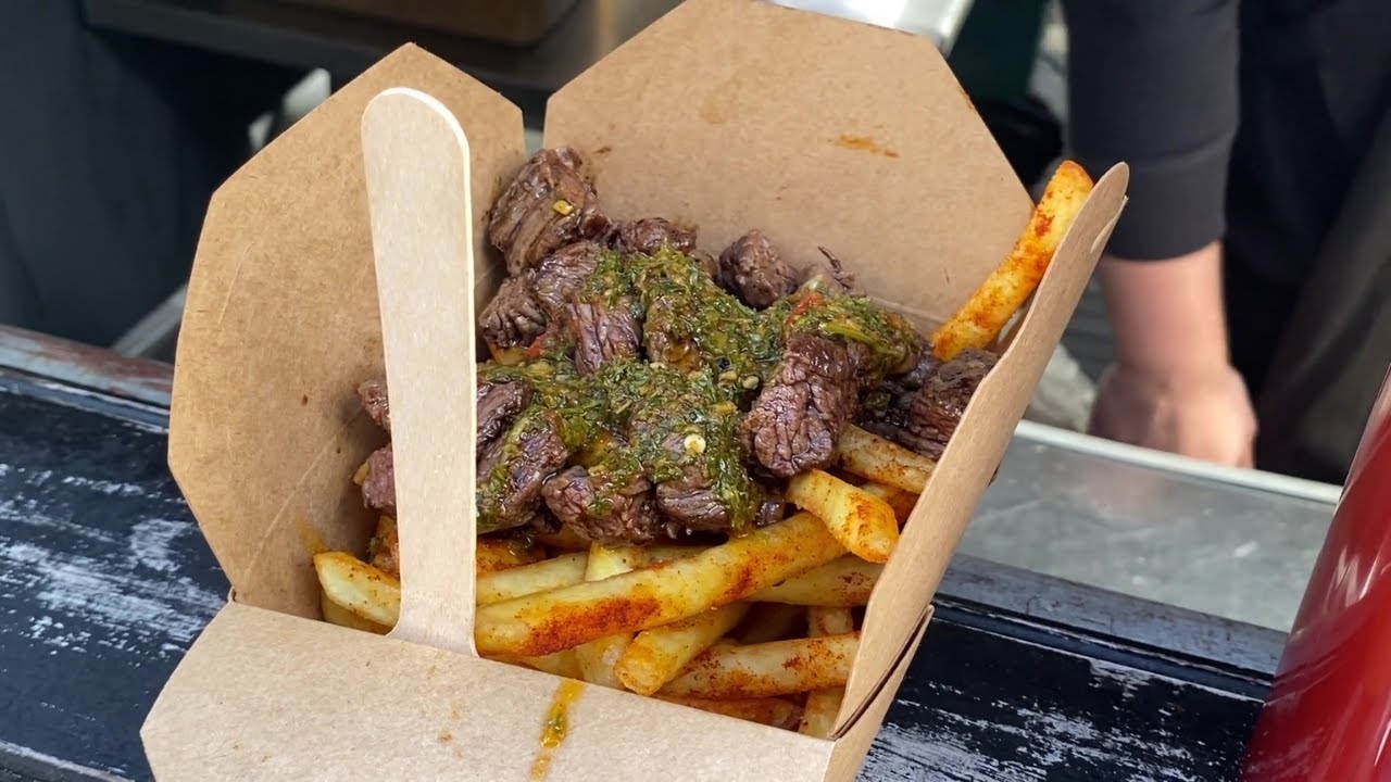 TASTY Steak and Chips in Southbank Market, London
