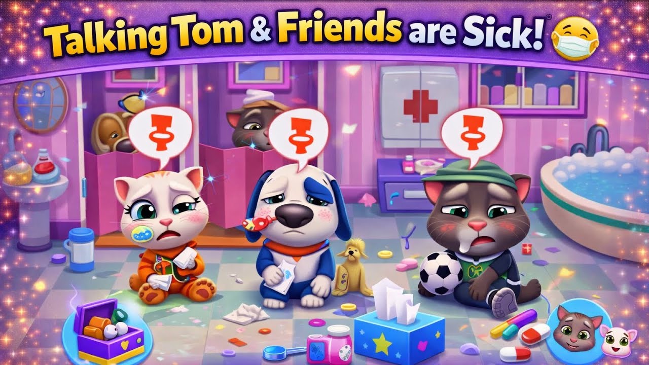 My Talking Tom and Friends are Playing Toilet 😂