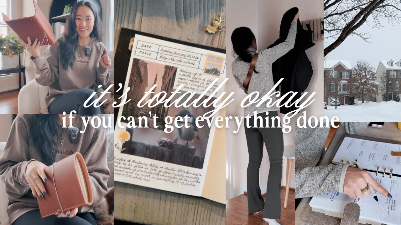 Soft productive reset days 🧺 balancing tasks + unboxing Paper Republic le trifold journal!